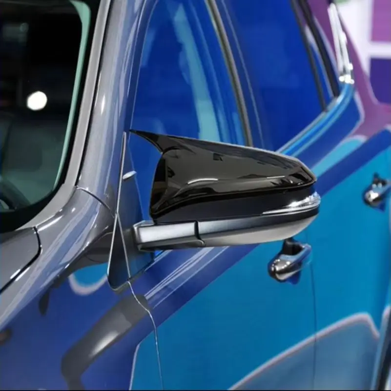 

For Toyota RAV4 RAV-4 2013~2018 Rearview Mirror Cover Cap Housing Sticker Trim With Horn Car Styling Accessories