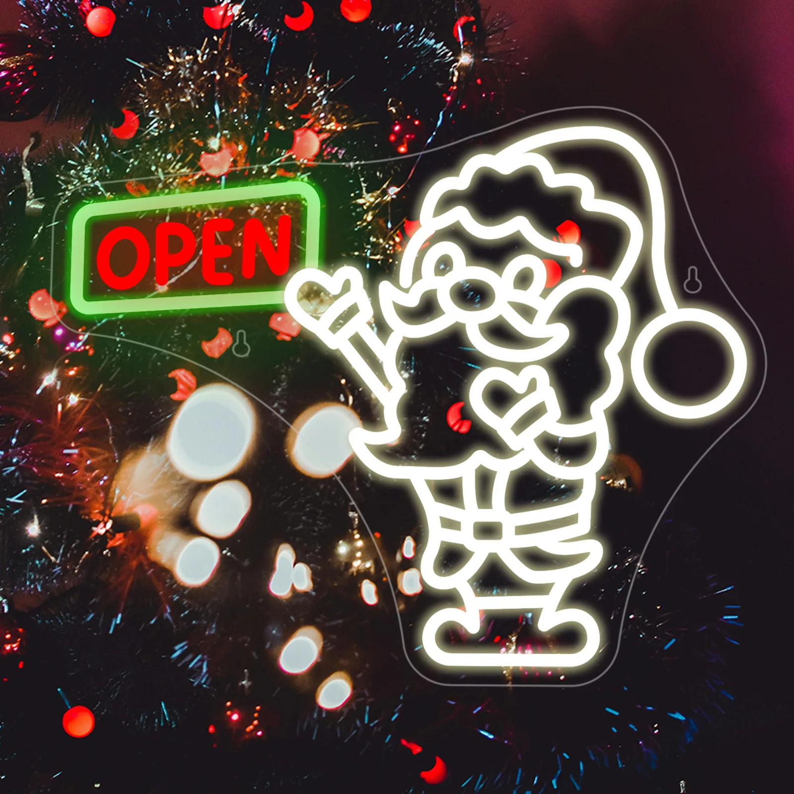 Santa Claus Neon Sign Party Bedroom Room Bedroom Christmas atmosphere Merry Christmas neon light  Christmas Wall Decoration