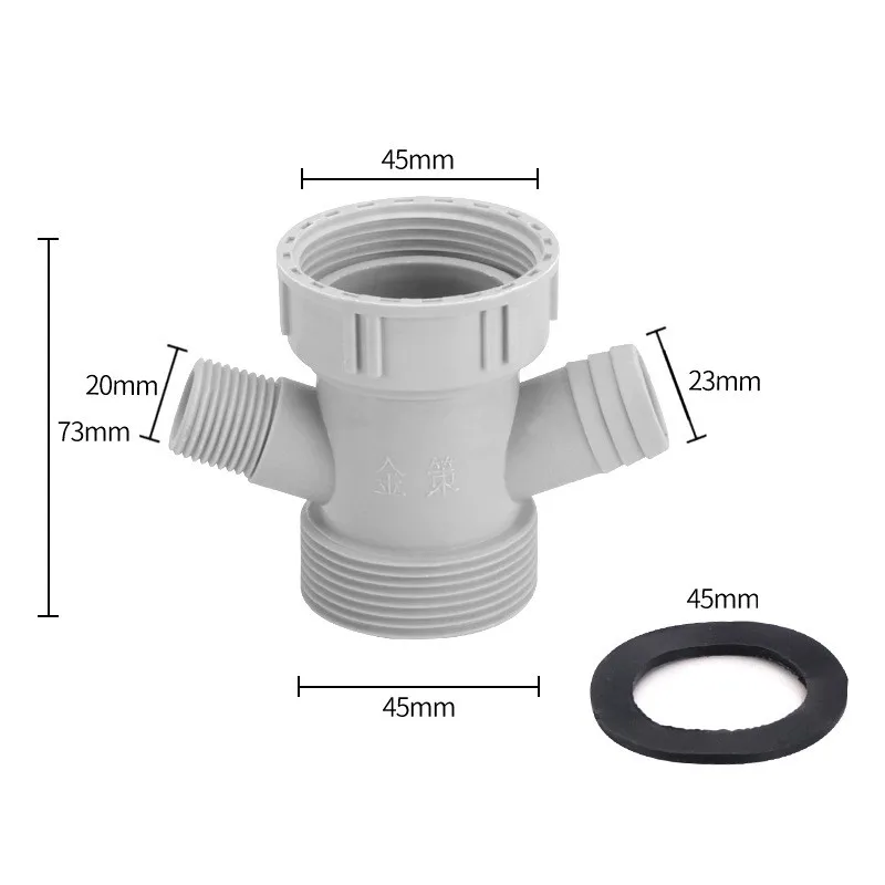 Waschbecken Abflussrohr Adapter Y-förmige Becken Kanalisation Zweig Stecker Überlauf Rohr Gewinde Schlauch Joint für Küche Bad Zubehör