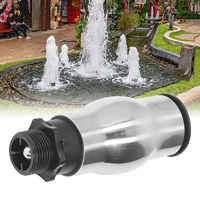 G1 Male Thread Frothy Foam Jet Fountain Nozzle 304 Stainless Steel Water Spray Head For Garden Pond Lake