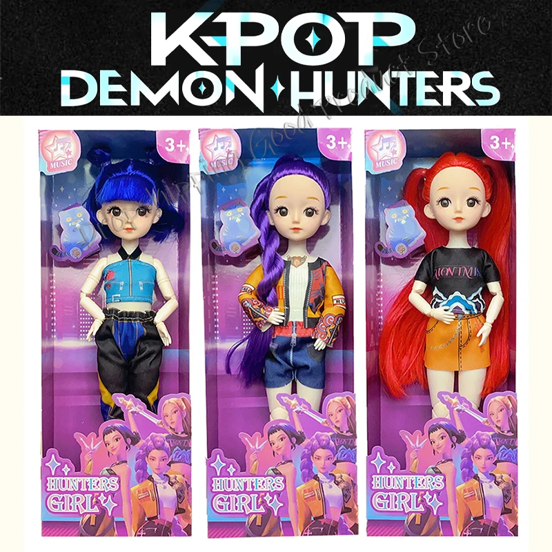 

New Demon Hunters Anime Kpop Girl Group Cartoon Rumi Zoey Mira Action Figures Cute Vinyl Figurines Model Dolls Girls Xmas Gift