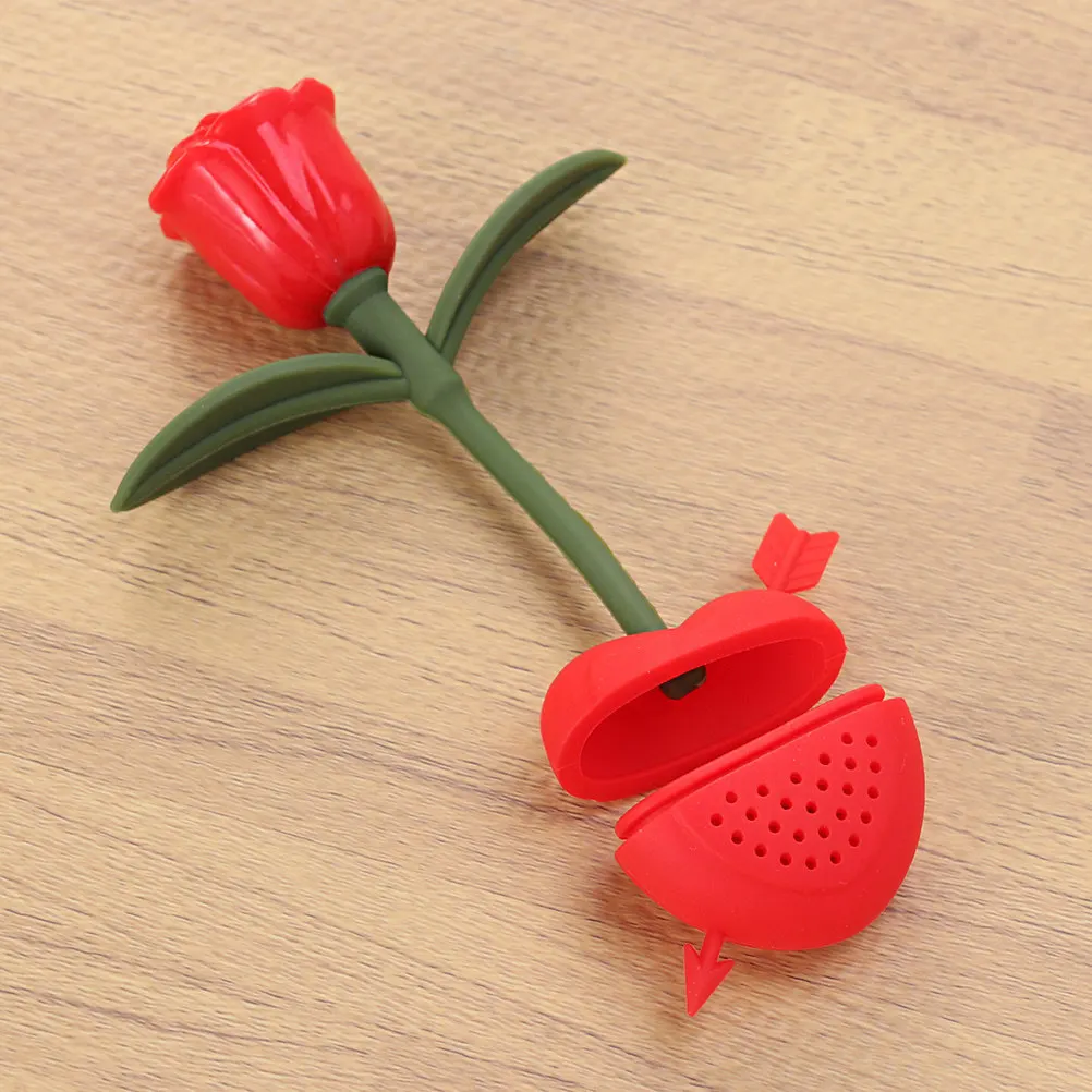 

2Pcs Silicone Rose Shape Tea Strainers Soft Food Safe Tea Infuser Tools Ideal for Home Office Restaurant