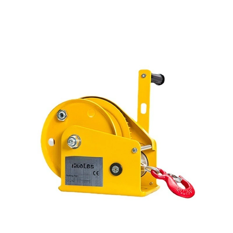 Two-way self-locking hand winch bearing type automatic brake lifting small crane