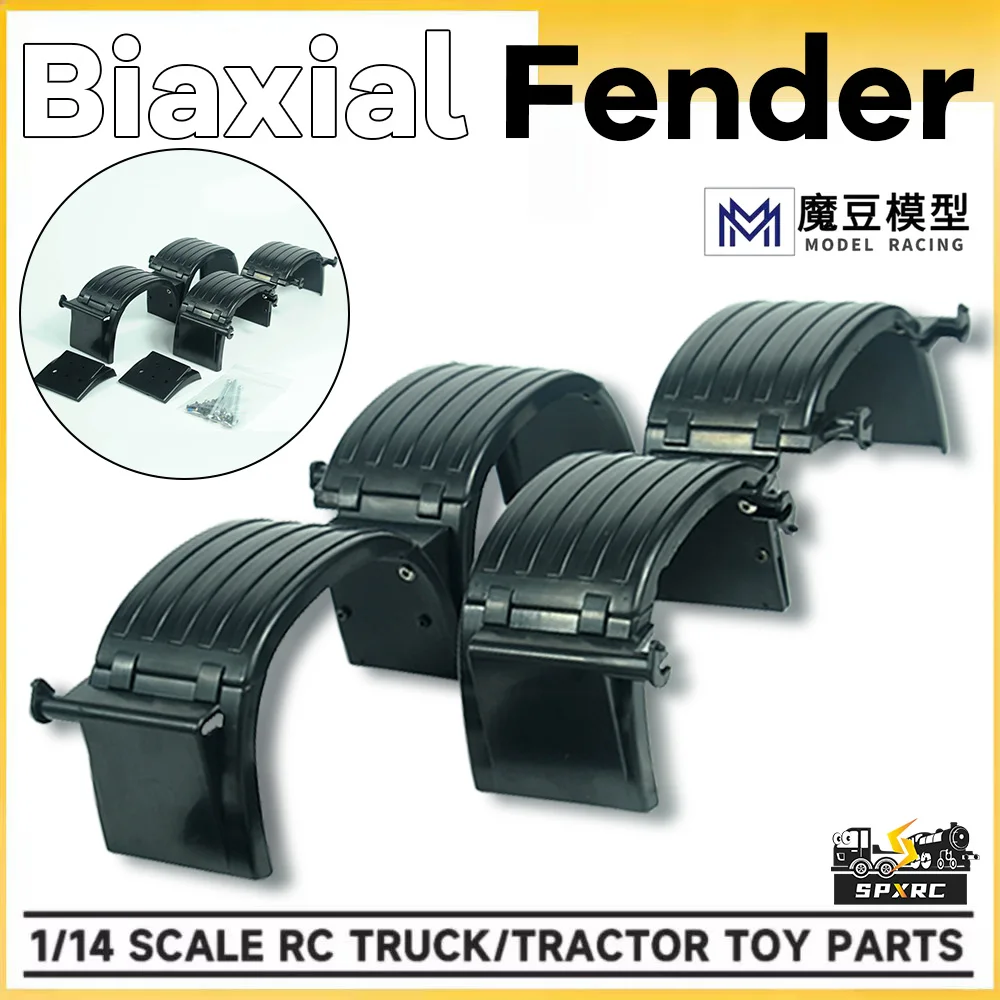 Biaxial Fender Plastic 1 Set For 1/14 Tamiyaa RC Dump Truck Tipper Tractor Engineering Vehicle MODO DIY Toy Model Parts