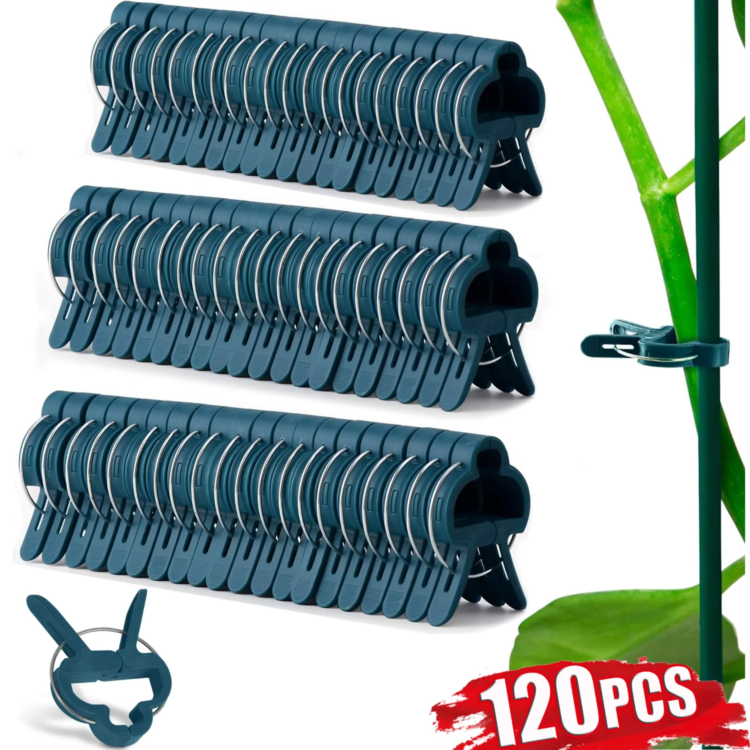 20-120pcs Plant Fixed Clips Reusable Garden Plant Support Bracket For Fixed Plants Vine Flower Seedling Stem Garden Supplies