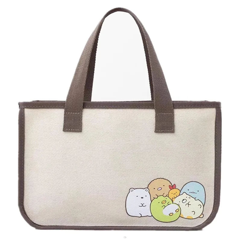 New Kawaii Cute Sumikko Gurashi Kids Canvas Handbags Woman Lunch Bags Tote Bag For Children