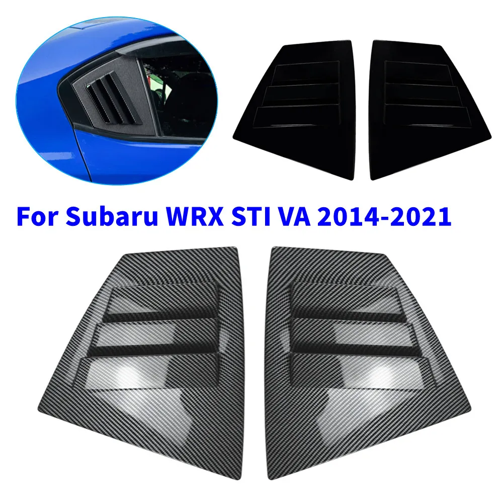 

2PCS For Subaru WRX STI VA 2014-2021 Car Rear Window Quarter Louver Cover Side Vent Shutter Trim Scoop ABS Accessories Parts