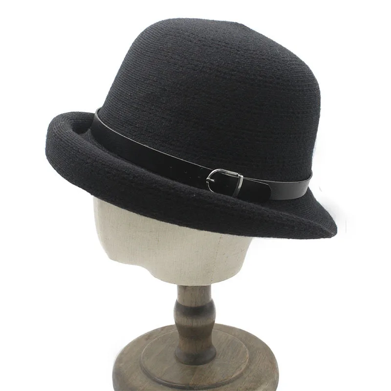 Elegant Women's Fedoras Hat with Simple Tie Cotton-Polyester Blend Flared Brim Size 56-58cm Perfect Gift for Mom for Autumn