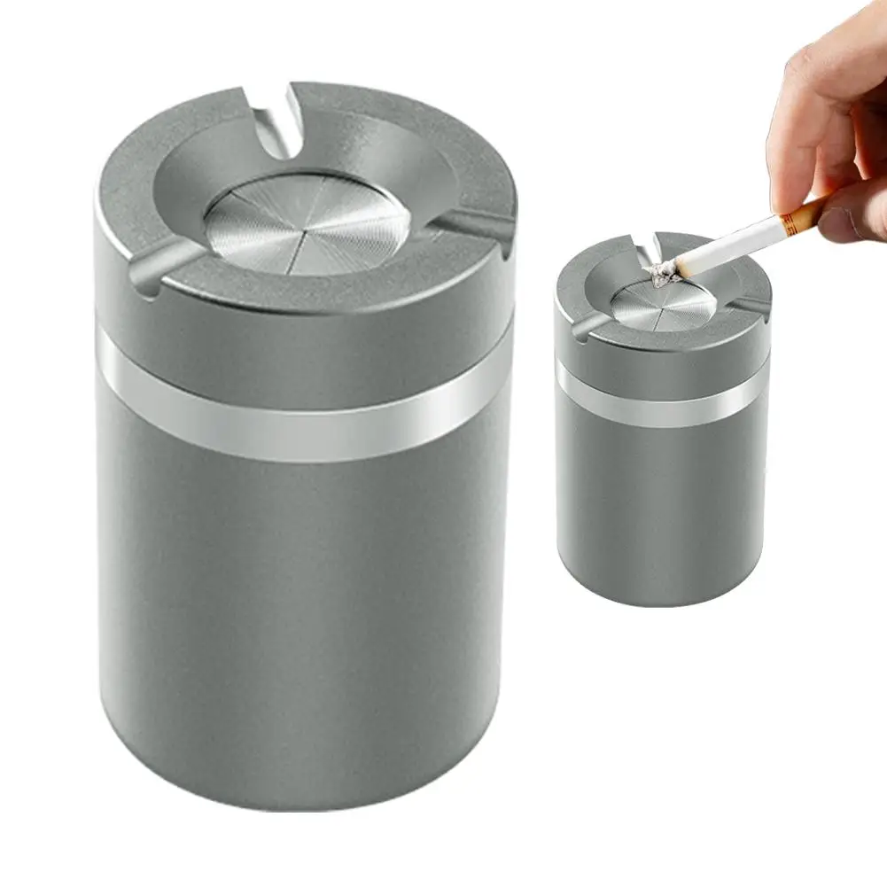 Cooler Premium-Aschenbecher mit Drehfunktion und Deckel, Aschenbecher für Raucherzubehör, Anti-Tropf-Aschenbecher für Zuhause und Auto – Detail 1