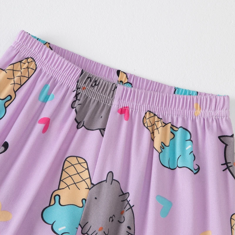 3-teiliges Set aus Sommer-Kurzarmshirts, Shorts und Hosen für Jungen und Mädchen, bunter, lässiger, bedruckter, süßer Anzug – Detail 19