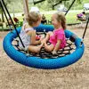 

Outdoor Amusement Park Play Equipment 100cm Round Basket Swing For Children