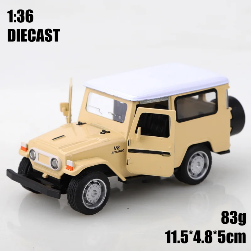 1:36 Style Alloy Off-Road Car Model Reaction Alloy Toy Openable Simulation SUV Car Collectible Gift - view 6