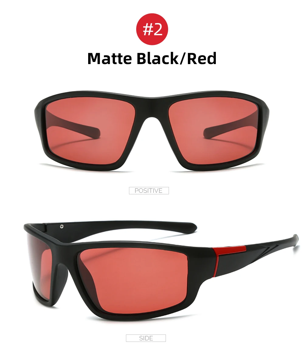 VIVIBEE Angeln Sonnenbrille Rot Polarisierte Männer TAC Homomorphic Angeln Schutzbrillen Frauen Sport Outdoor Shades – Detail 15