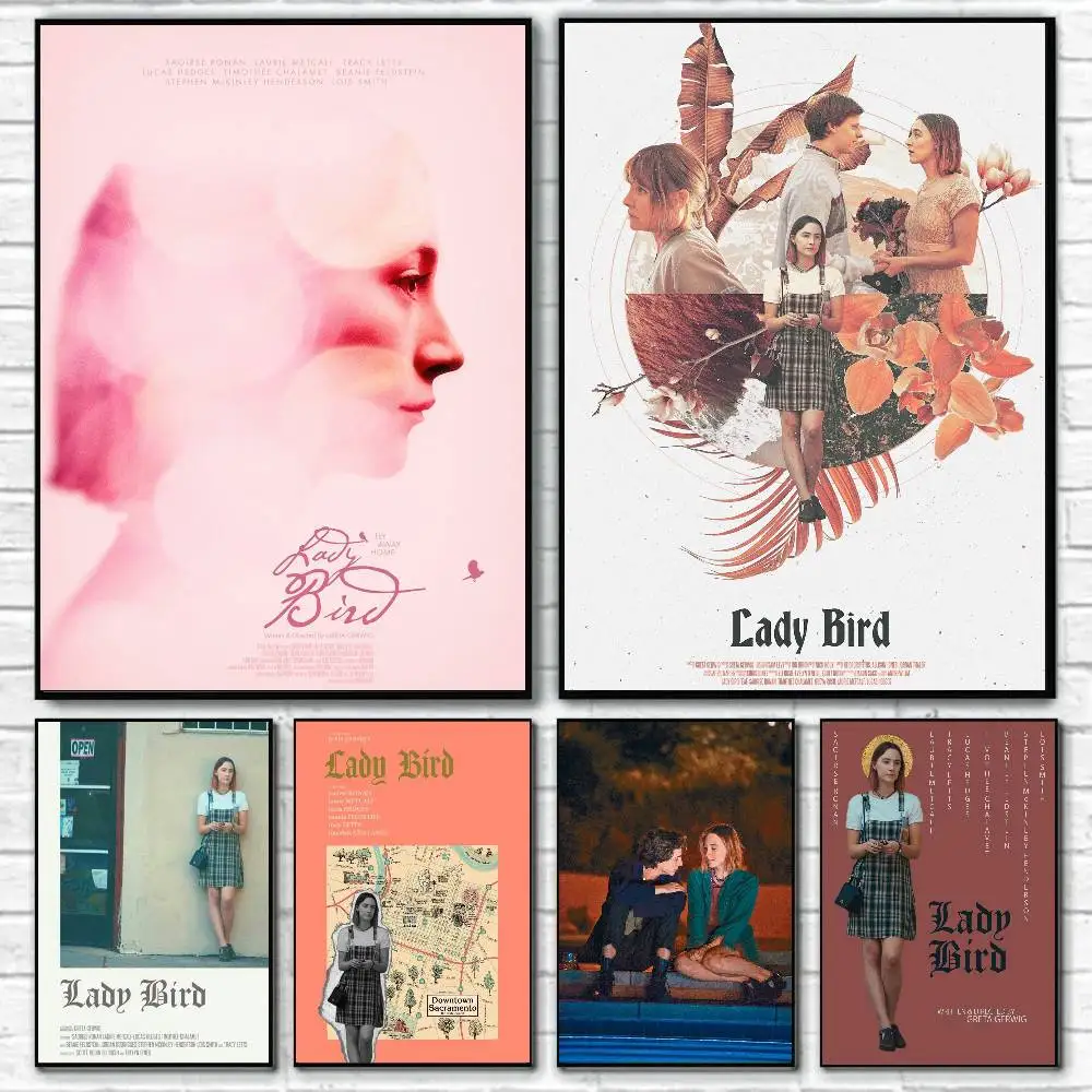 Винтажная пленка «Леди Птица» Saoirse Ronan постер самоклеящаяся художественная водостойкая бумажная наклейка кофейня бар комната Настенный декор