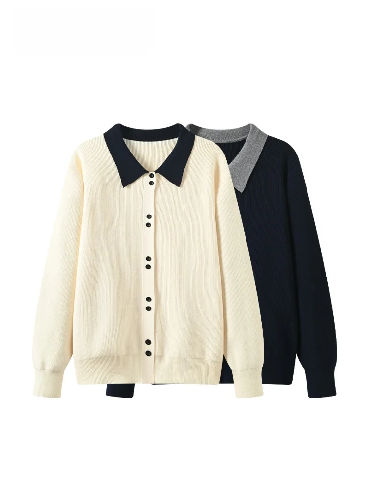 

Cara CLUB plus Size Ne Long Sve Knitted Sweater Women Spring Season Color Blo College Sle Top Ladies Faion