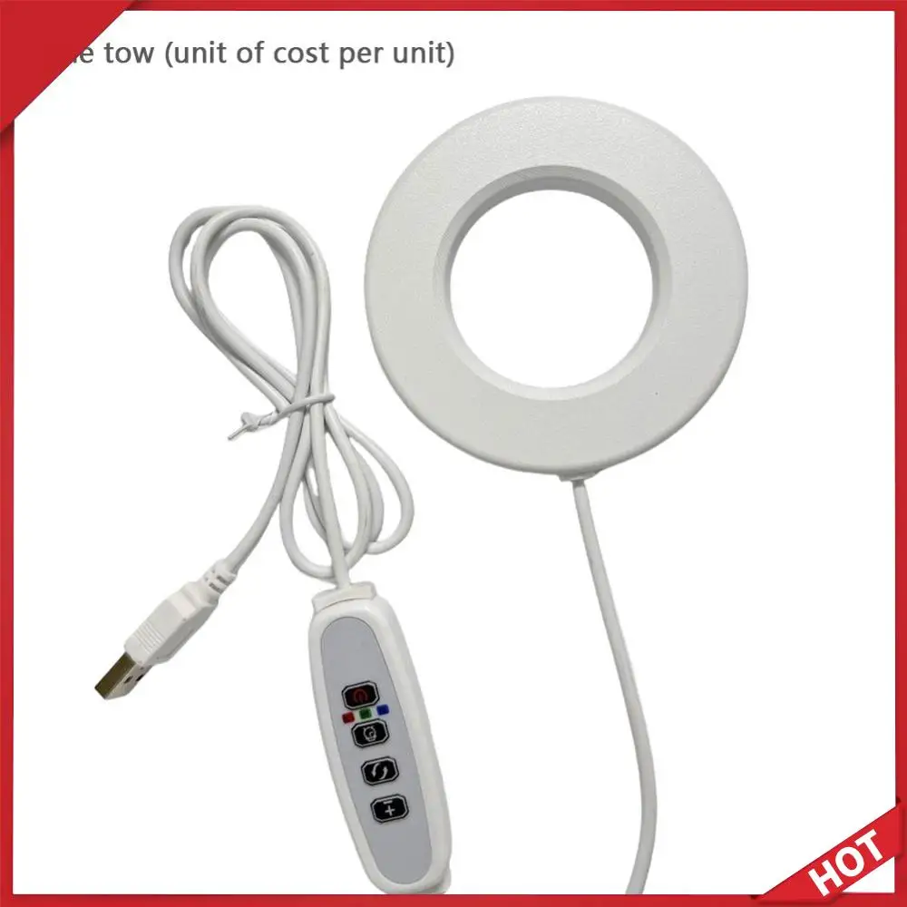 Full Spectrum LED Plant Light 4 Dimmable Levels LED Halo Plant Lamp Height Adjustable Under Cabinet Plant Lamp for Small Plants