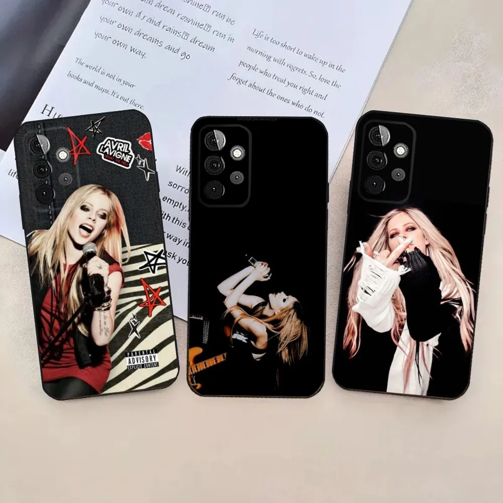 Singer A-Avril L-Lavigne   Phone Case For Samsung Galaxy A13,21s,22,31,32,52,53,71,80,91 Soft Black Cover