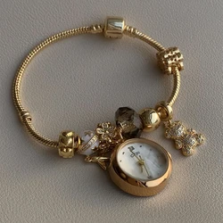 Fashion Zircon Butterfly Bear Bracelet quartz Watch For women's girl lady gift  Women's accessories