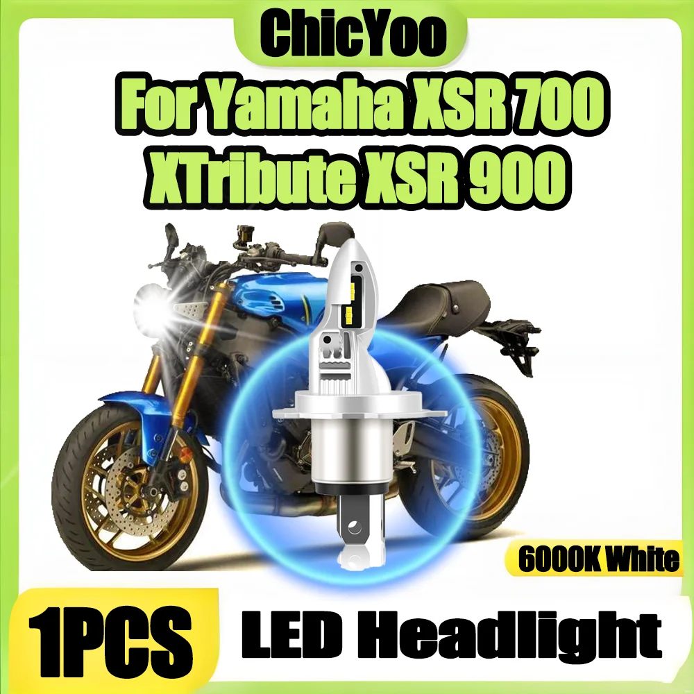 Plug and Play High Power H4 LED Headlight Bulb 10000LM Motorcycle Head Lamp 12V Super Bright For Yamaha XSR 700 XTribute XSR 900