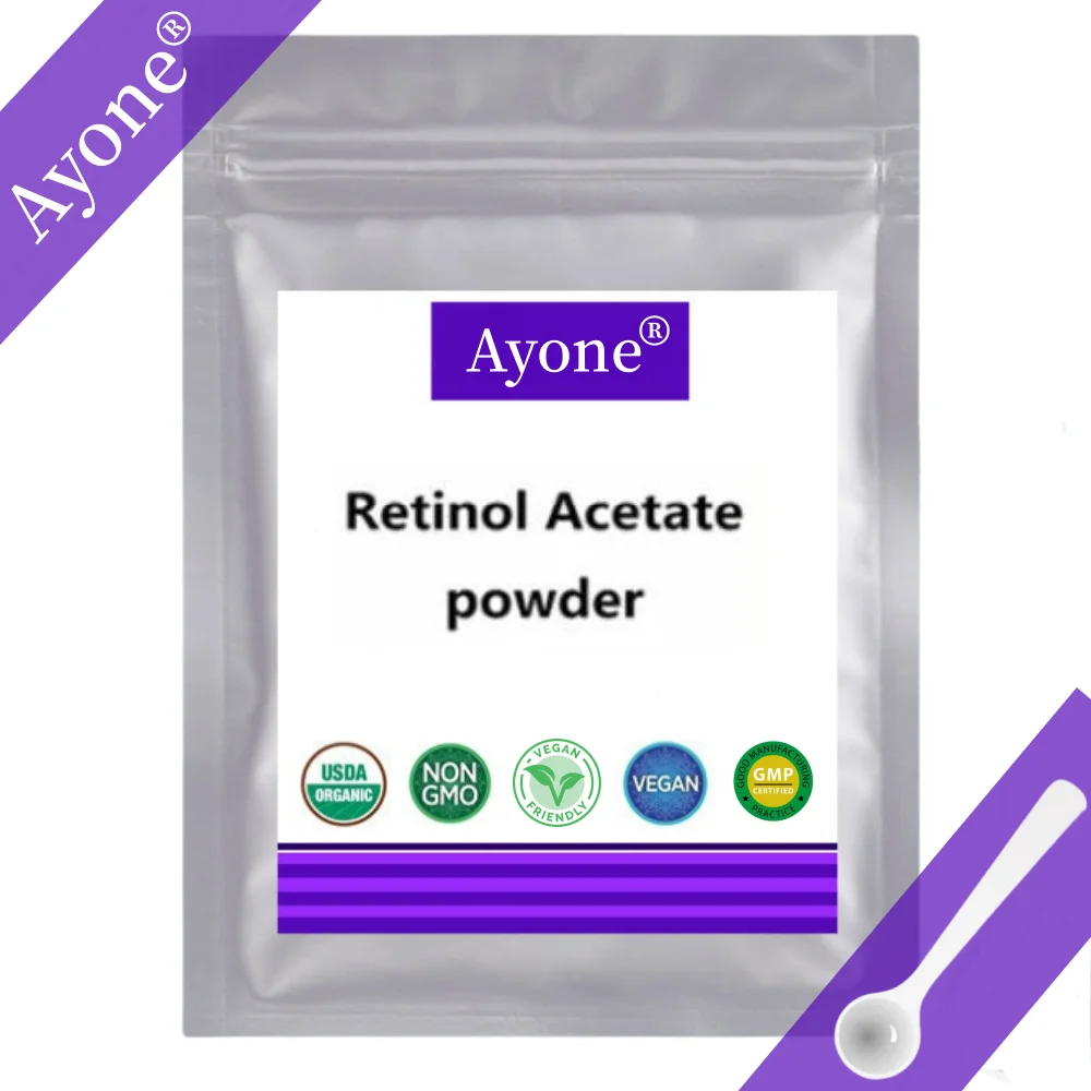 High Quality Retinol Acetate Powder/vitamin A Acetate Powder Cosmetic Material Free Shipping