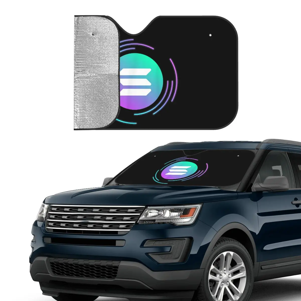 

Solana Cryptocurrency - Solana SOL Sunshade Windscreen Car Front Windshield Window Sun Visor Accessories Covers