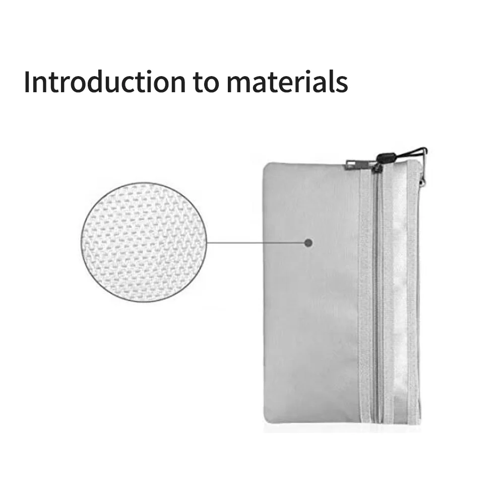hot saltFolder Cash Money Bank Storage Bags 2 Pockets Separator Fireproof Storaging Safe Bag