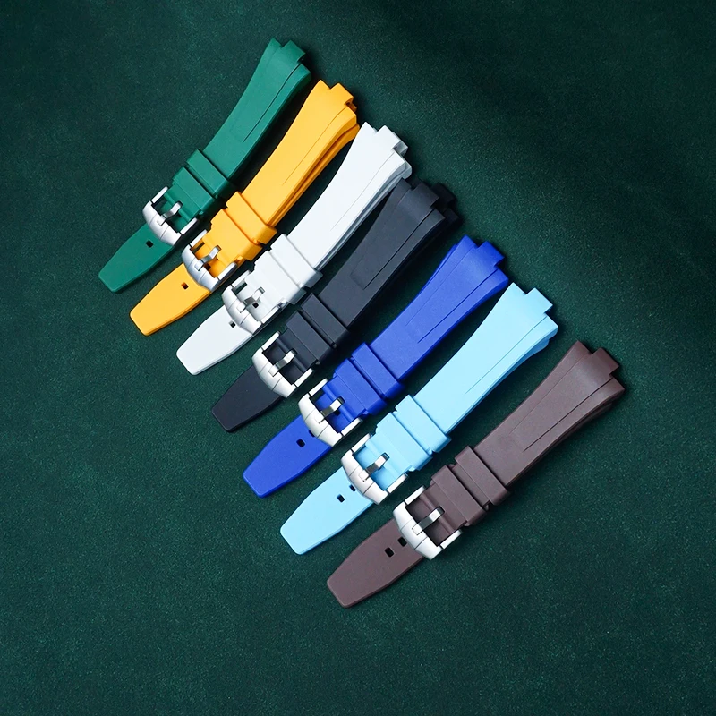 حزام ساعة من المطاط الفلوري لمجموعة المواطن TSUYOSA NJ0150 NJ0151ME FKM أربطة ساعات للرجال والنساء سوار ملون
