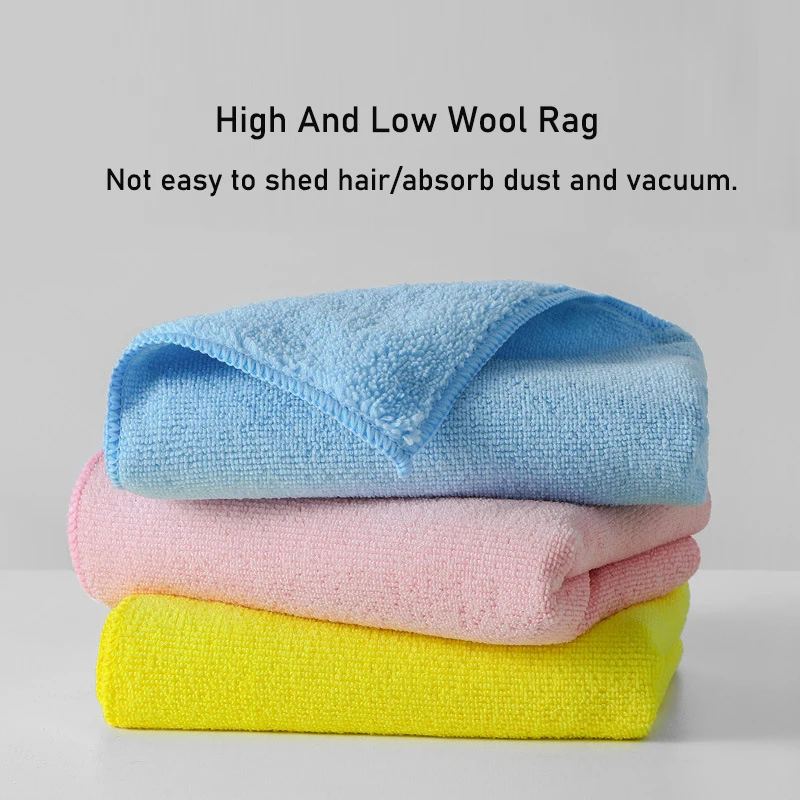 4/8PCS Microfiber Double-sided Scouring Pad  Anti-oil Cleaning Car Adsorption Household Dishwashing Magic Cleaning Towel