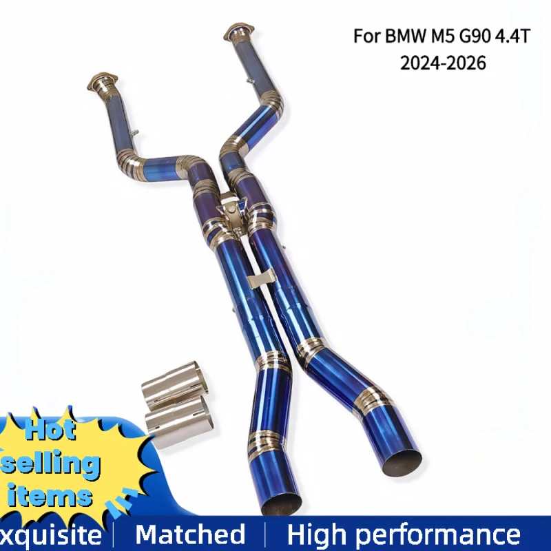 

High-quality Titanium Alloy Exhaust Pipes Middle Pipe for BMW M5 G90 4.4T 2024-2026 Exhaust System Power Upgrade