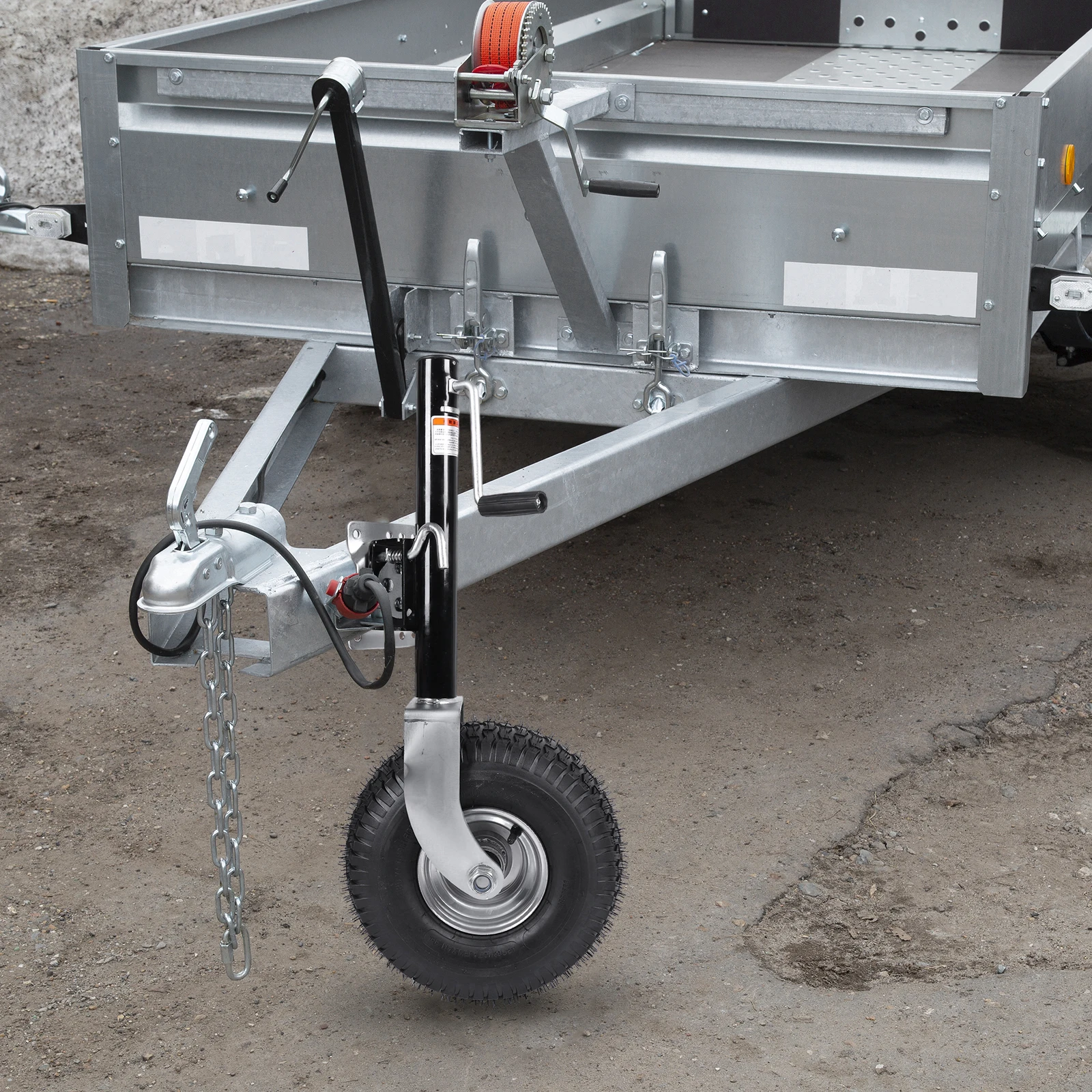 

Trailer Jack with Wheel 2000 Lbs Capacity Bolt-Fixed Tongue Trailer Jacks 11in Vertical Load for RV Boat and More