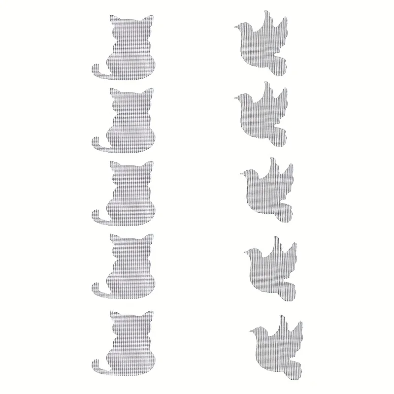 

10Pcs Cute Animal Pattern Window Screen Repair Patches Waterproof Anti Mosquito Mesh Sticker Easy Paste Fast Fix Holes Tears Durable Decorative Window Net Repair Household Screen Protector Accessories