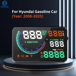 KWHUD HUD Head Up Display OBD2 Speedometer RPM Tachometer Windshield Speed Projector for Hyundai i30/IX35/Azera/Accent 2008-2024