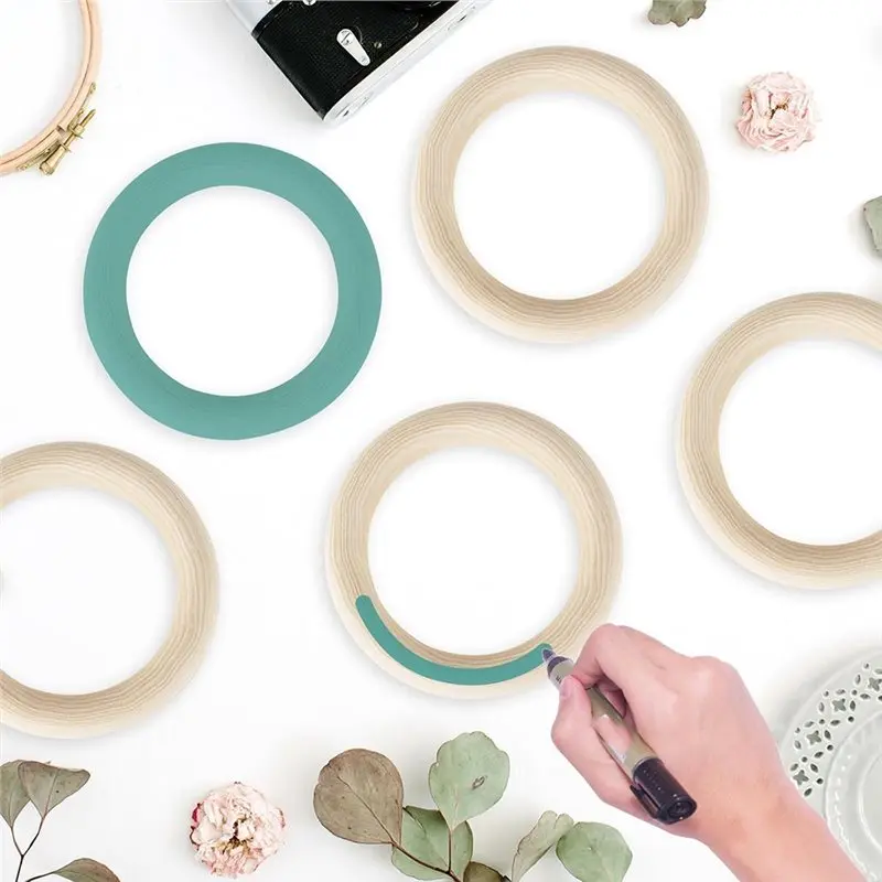 

【NOW SAVE】Unfinished Wooden Rings 20PCS- For Crafts, For DIY Macrame And Jewelry, 75Mm Natural Solid Wood