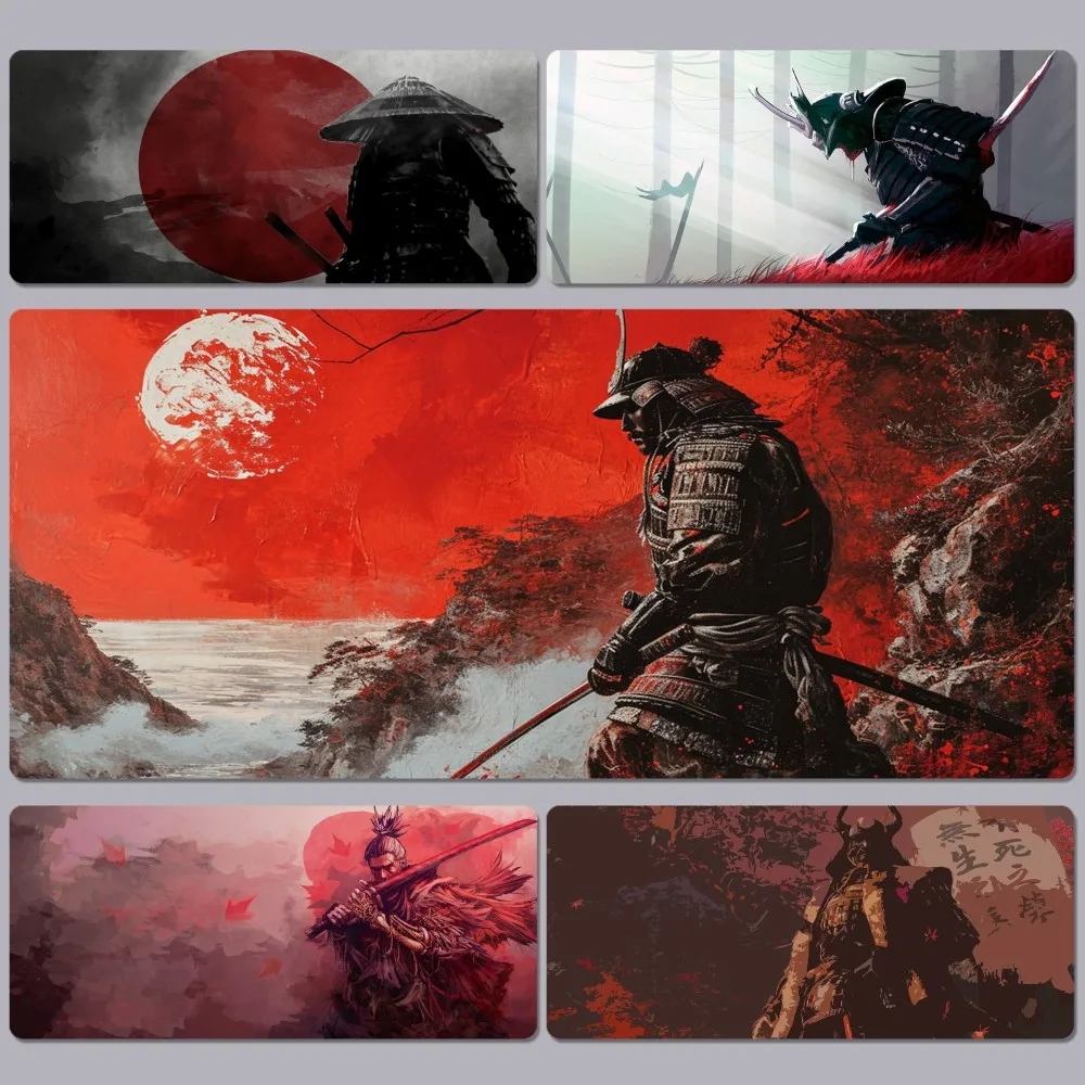 japones samurai arvore sol mousepad animacao escritorio estudante jogos engrossado grande almofada de escrita almofada antiderrapante mouse pad para te 01