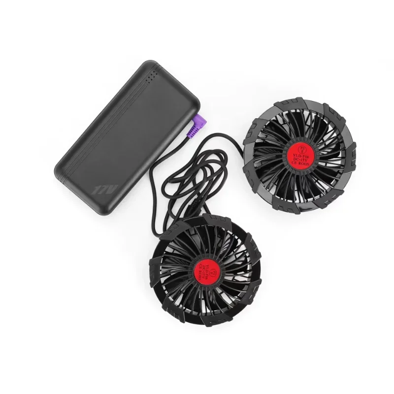 

17V 19V Summer Cooling Fan Air Conditioning Clothes Low Noise Dc 19v Cooling Fans With 20000mAh battery For Jacket