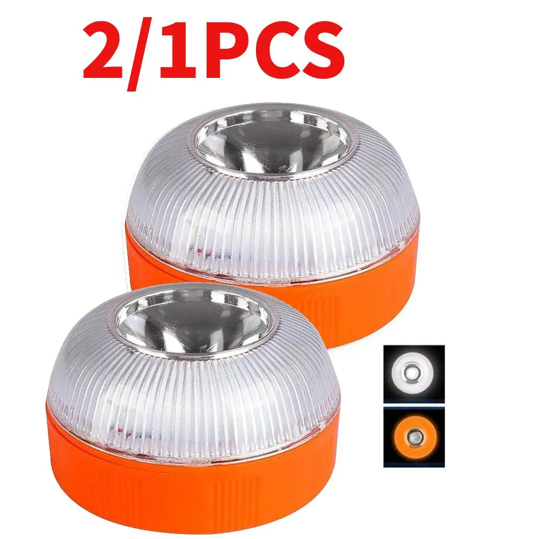 Car Emergency Light USB Rechargeable V16 Magnetic Induction Strobe Flashing Warning Light Help Flash Safety Signal Lamp