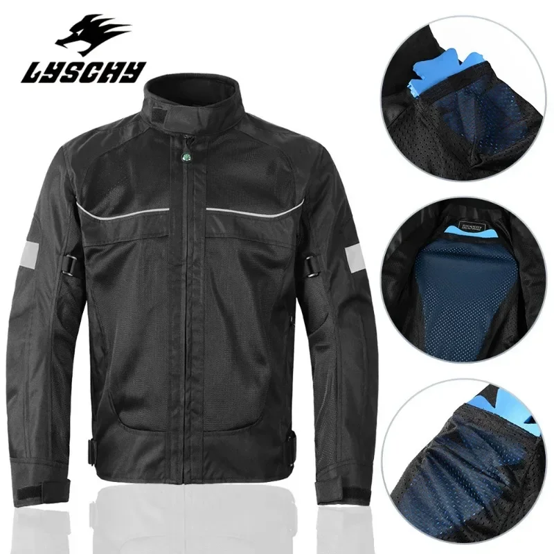 Lyschy Motorcycle Jacket for Men and Women Rider Motorcycle Universal Riding Jacket Breathable Racing Riding Protective Gear