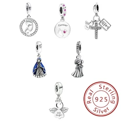 925 Sterling Silver Fairy Tale Angel Cross Bible Series Charms Beads Fit Original Bracelets Making Gift Of Fine Jewelry
