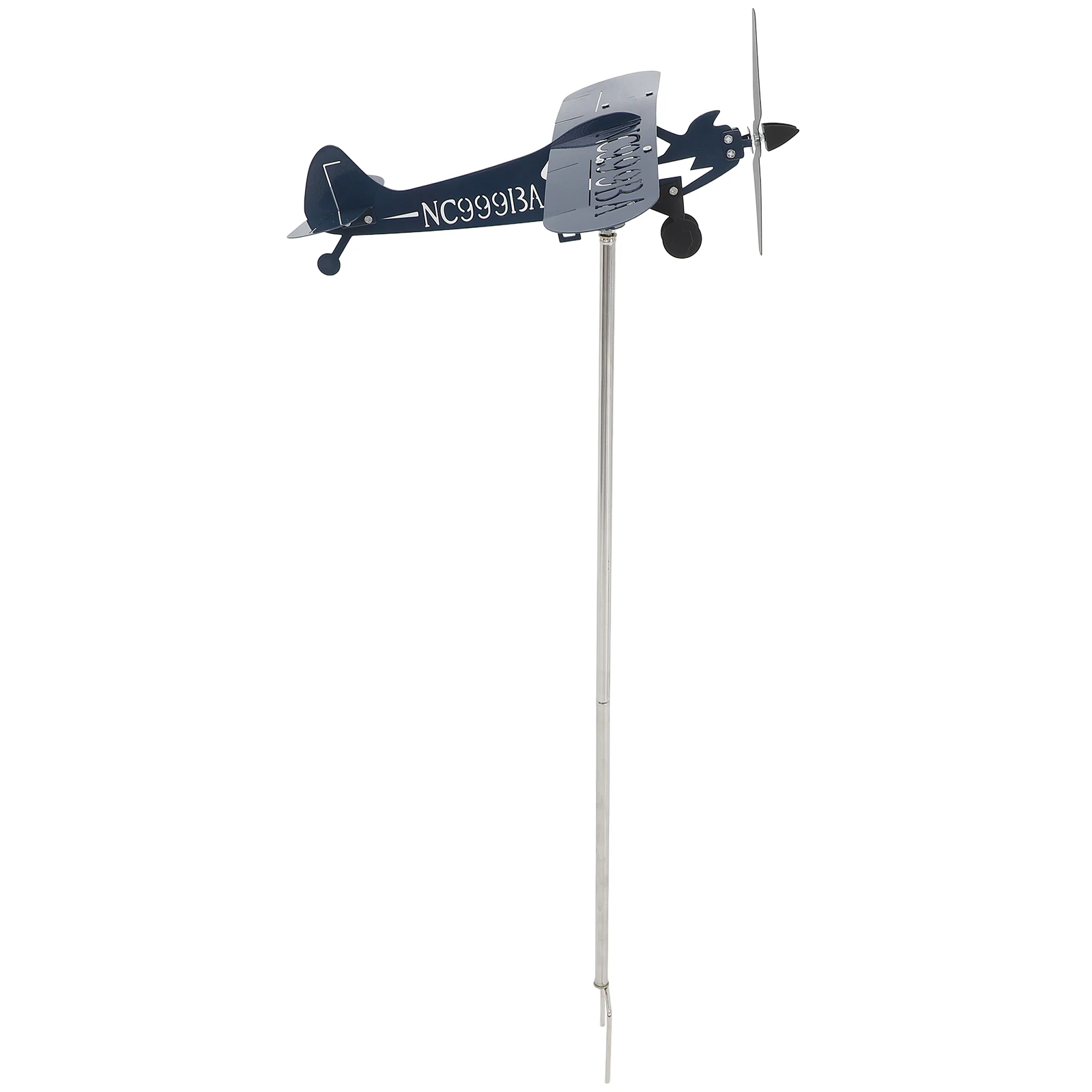 Metal Airplane Durable Iron Wind Spinner for Roof Roof Mount Weathervane Garden Metal Vane Elegant Design Decorative Windmill - Image 4