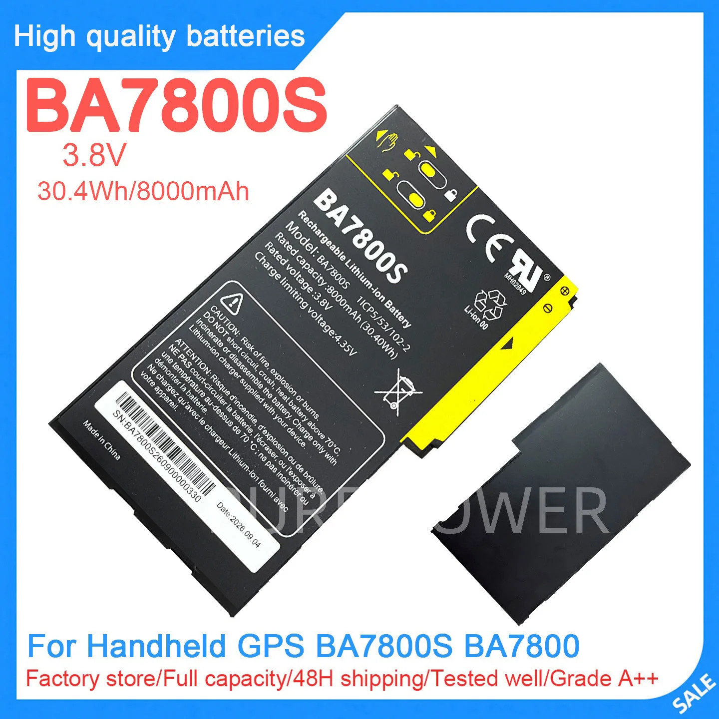 New Battery BA7800S 3.8V 30.4Wh 8000mAh High Quality For Handheld GPS BA7800S BA7800