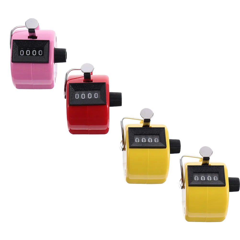 

4Pcs Digital Counter Mechanical Tally Counters Random -Friendly Plastic Easy Reset Compact Size Hand Tally Counters
