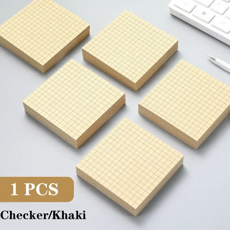 1/3pcs 80Sheets Sticky Notepad Bookmark Notes Khaki / White /Stickers In Notebook Memo Pad Stationery Office School Supplies