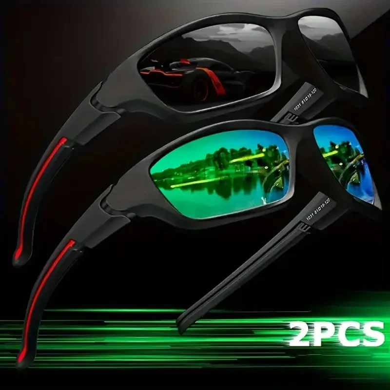 2 Pack Cool Fantasy Surround Sunglasses Men Women Uv400 Outdoor Sports Cycling Fishing Hiking Fashion Sun Glasses JJ2961