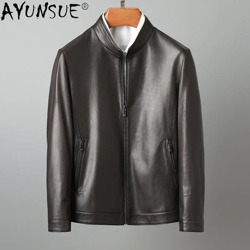 100% Genuine Leather Jackets Men 2021 Autumn Spring Fashion Real Cowhide Leather Jacket Casaco Masculino Inverno Gmm395