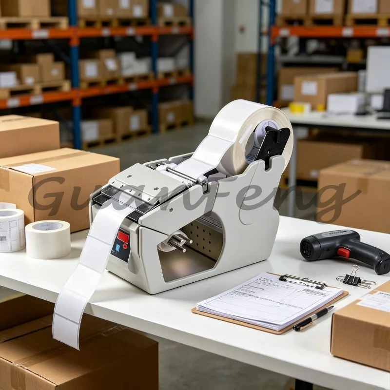 Desktop Automatic Label Peeling Machine, PE Self‑Adhesive Sticker Tearing Separator Equipment for Factory Packaging Label Stripp