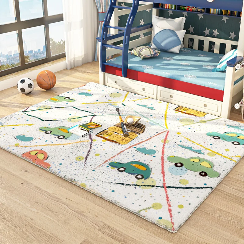 Modern Minimalist Dirtresistant Easycare Living Room Carpet Thickened Soft Cartoon Children Room Carpets Washable Nonslip Rug