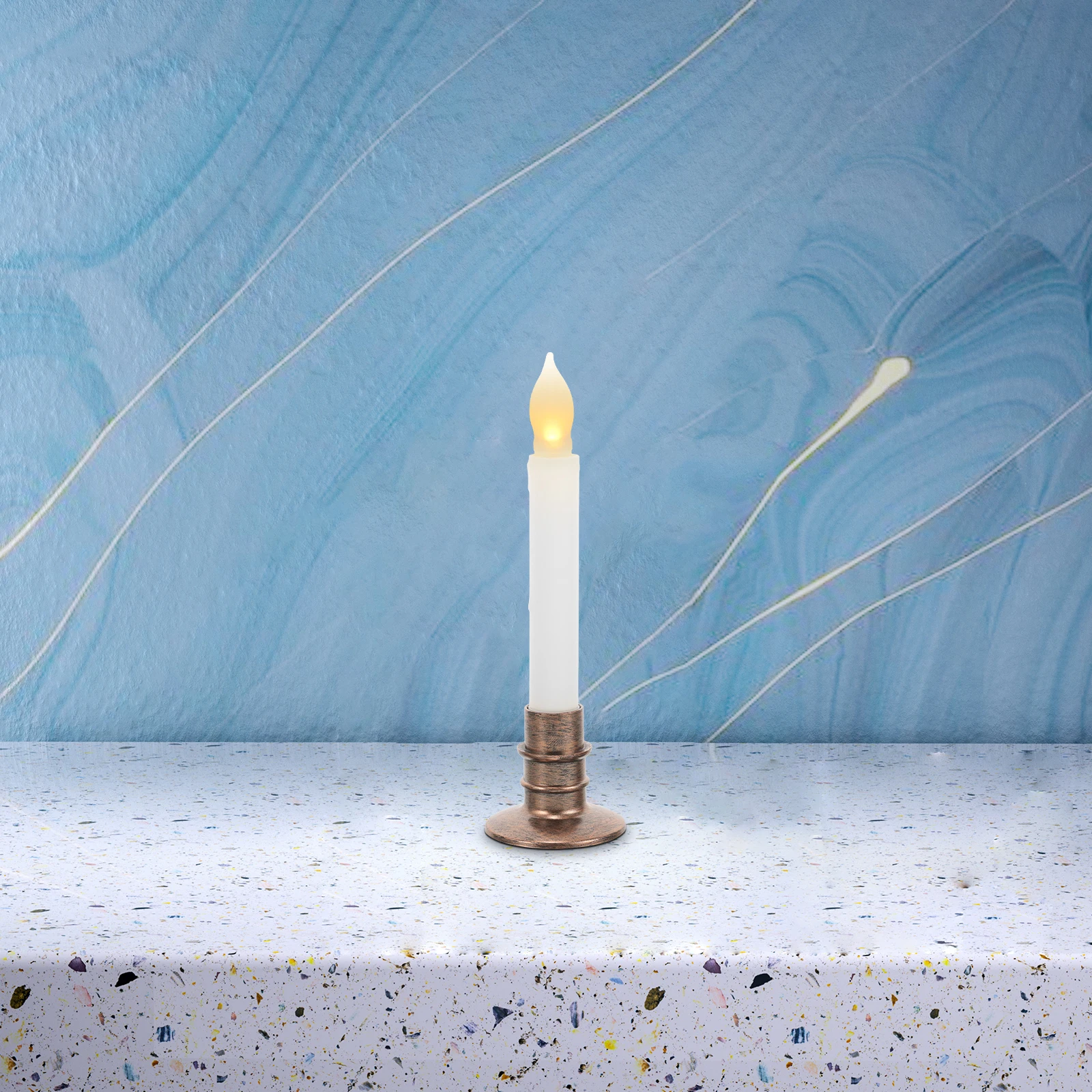 

6pcs Rotating Led Lights Operated Long Lasting Flameless Candles For Party Decor Led Pillar Candles