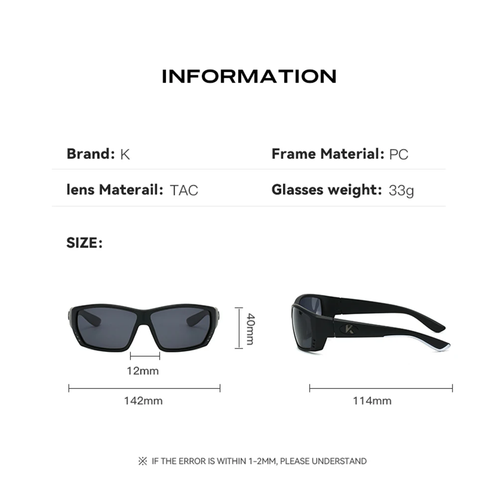 نظارات كاروس المستقطبة للحماية من الأشعة فوق البنفسجية 400 للرجال والنساء، نظارات عصرية لركوب الدراجات في الهواء الطلق وصيد الأسماك وقيادة الدراجات #4