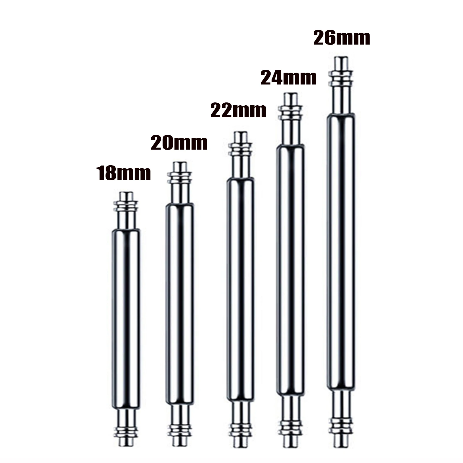 Barras de resorte gordo de 2,5mm de diámetro, pasadores de enlace de correa de reloj aptos para Seiko SKX007 SKX009, caja de reloj de 18mm, 20mm,