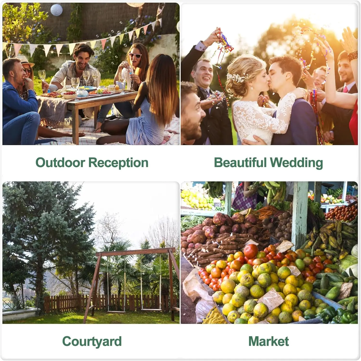 2x2 Outdoor Gazebo, Pop Up Canopy Tent for Wedding Garden, Portable Marquee Waterproof White